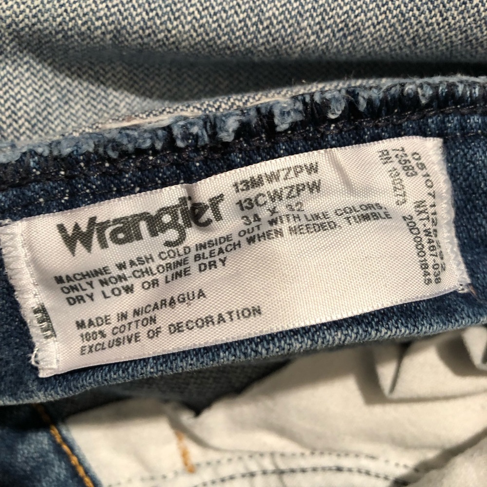 Classic Blue Denim Jeans. Wranglers - Picture 5 of 7
